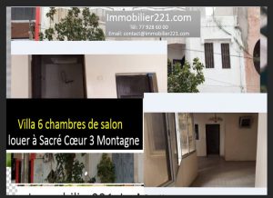 Villa a louer Sacre coeur 3 Dakar