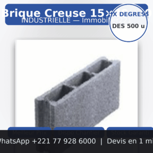 Brique Creuse 15x20x40 Industrielle : Votre Pilier pour une Construction Durable au Sénégal