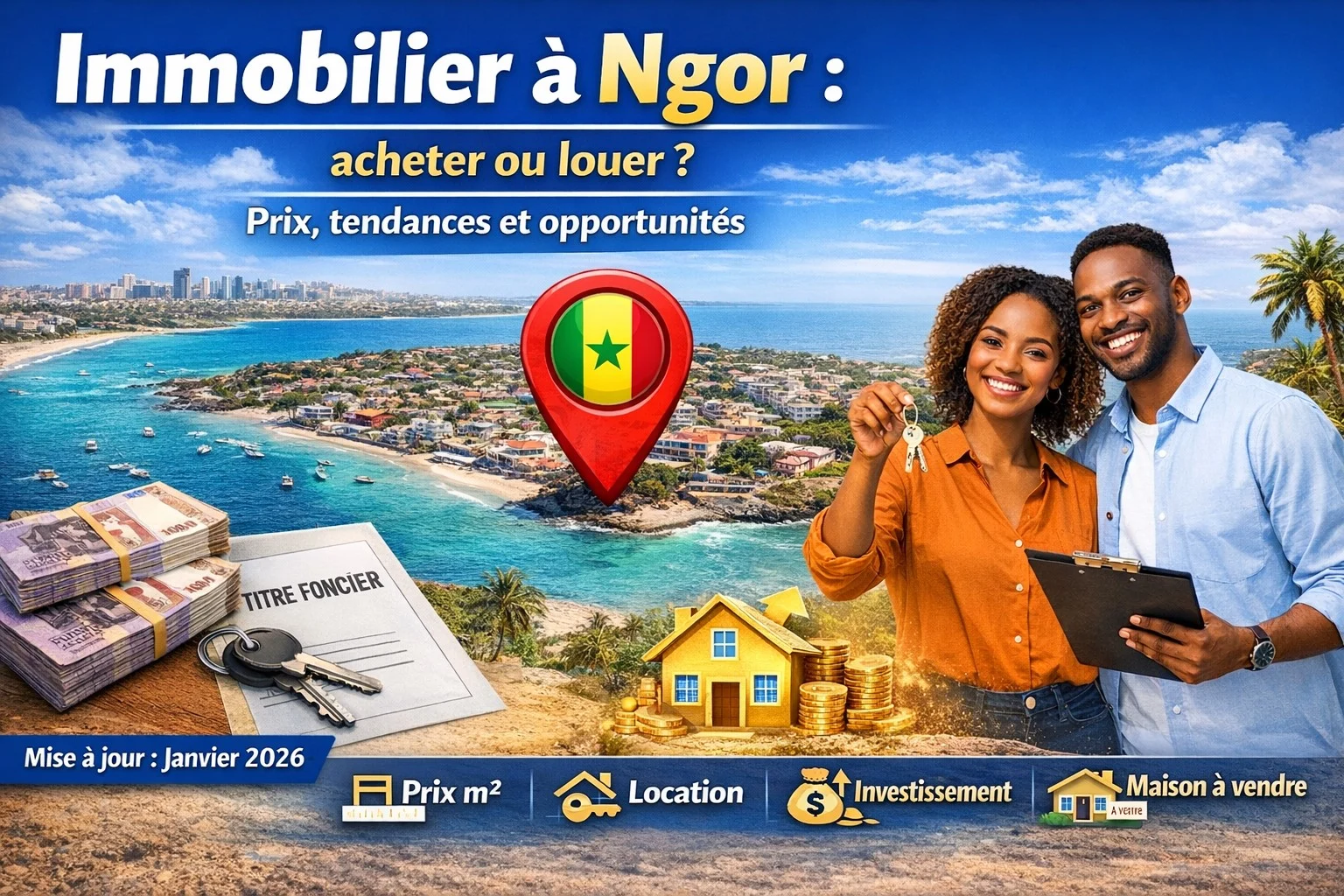 Immobilier à Ngor : acheter ou louer ? Prix, tendances et opportunités.