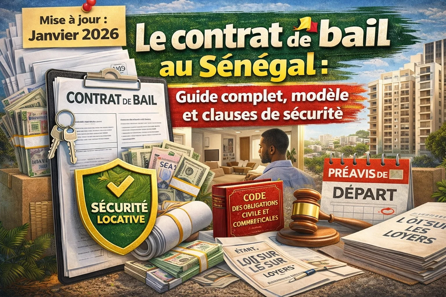 Le contrat de bail au Sénégal : Guide complet, modèle et clauses de sécurité