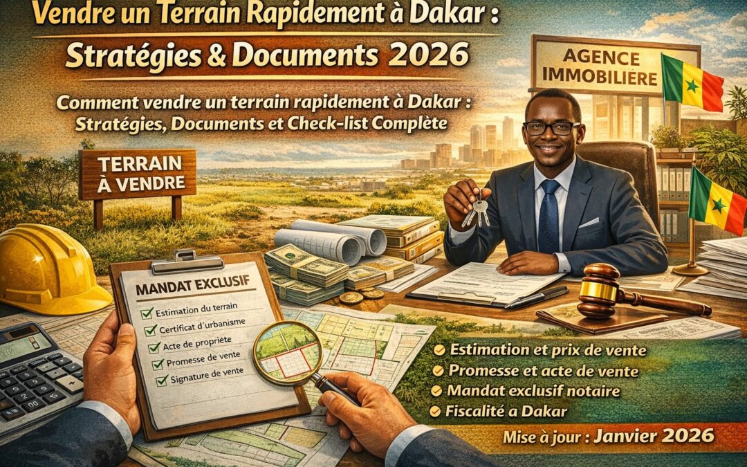 Vendre un Terrain Rapidement à Dakar : Stratégies & Documents et check-list 2026.