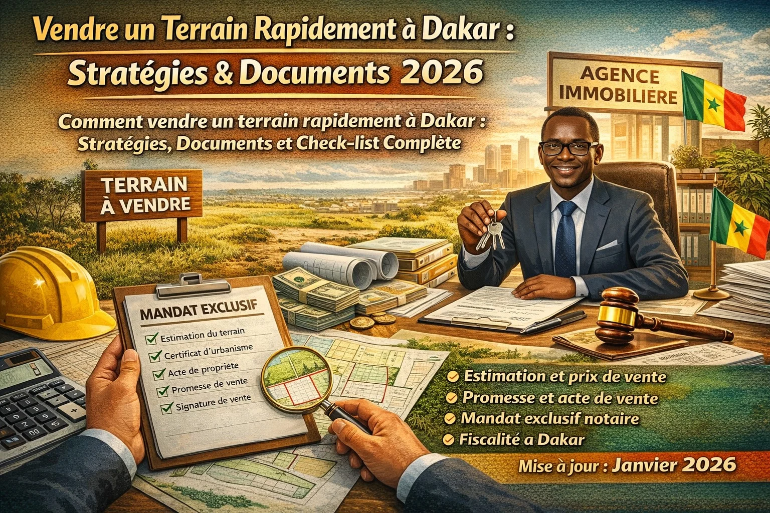 Vendre un Terrain Rapidement à Dakar : Stratégies & Documents et check-list 2026.