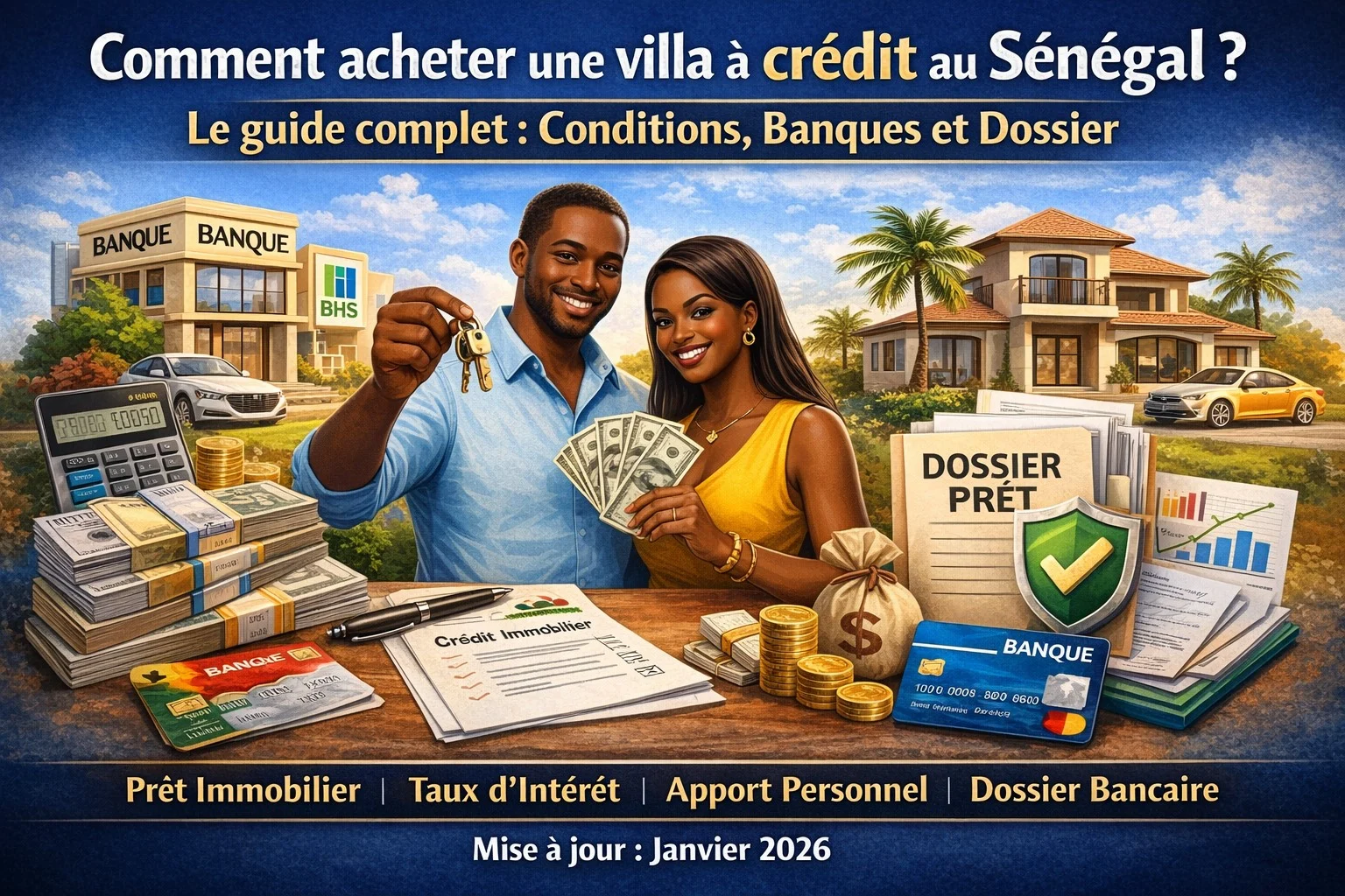 Comment acheter une villa à crédit au Sénégal ? Le guide complet : Conditions, Banques et Dossier