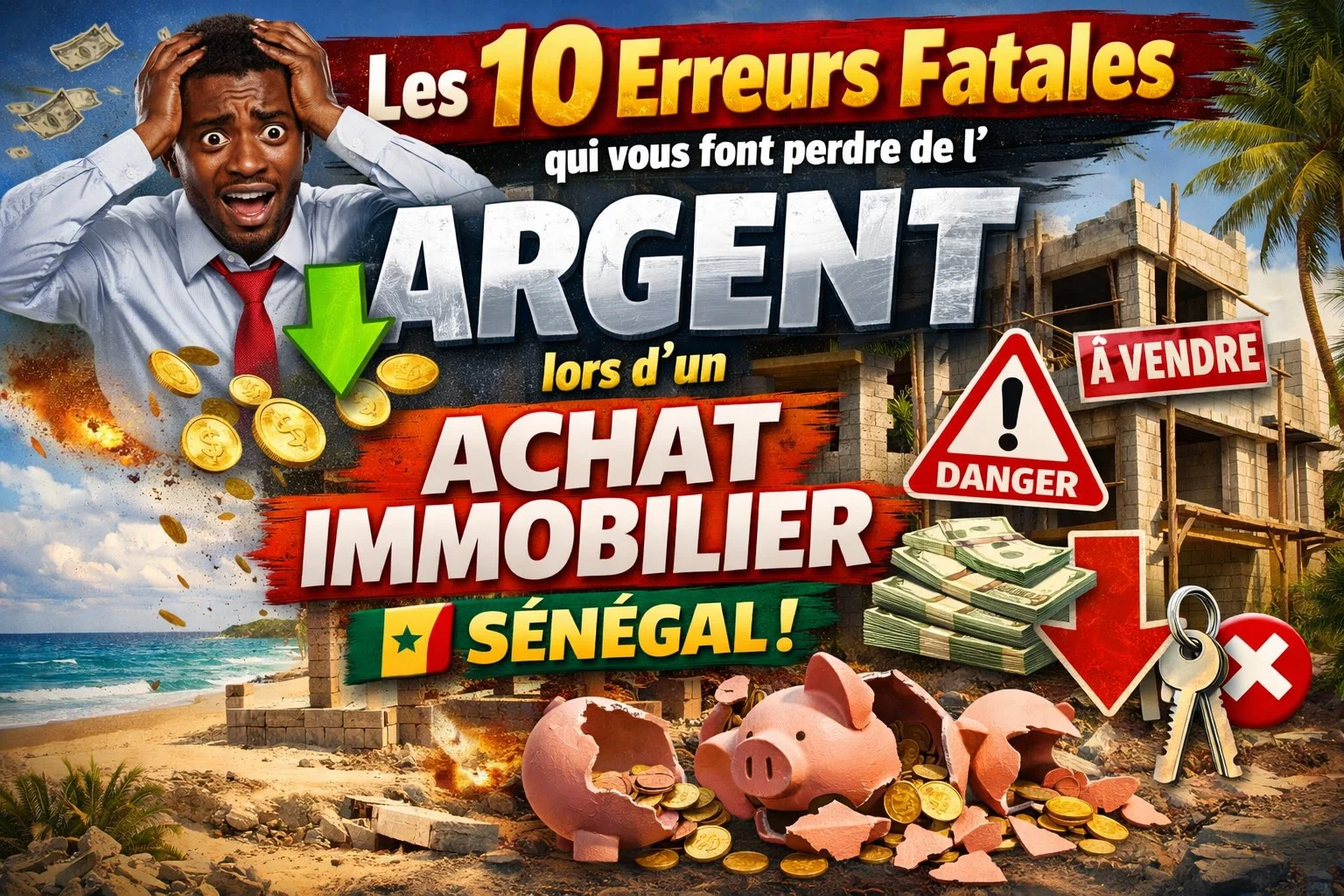 Les 10 erreurs fatales qui vous font perdre de l’argent lors d’un achat immobilier au Sénégal