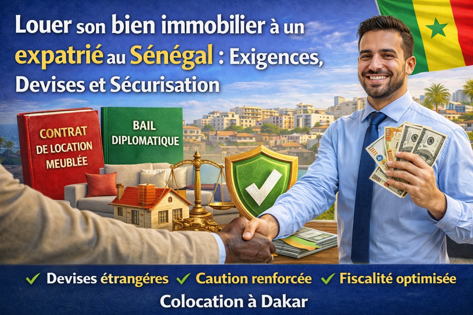 Louer son bien immobilier à un expatrié au Sénégal : Exigences, Devises et Sécurisation.