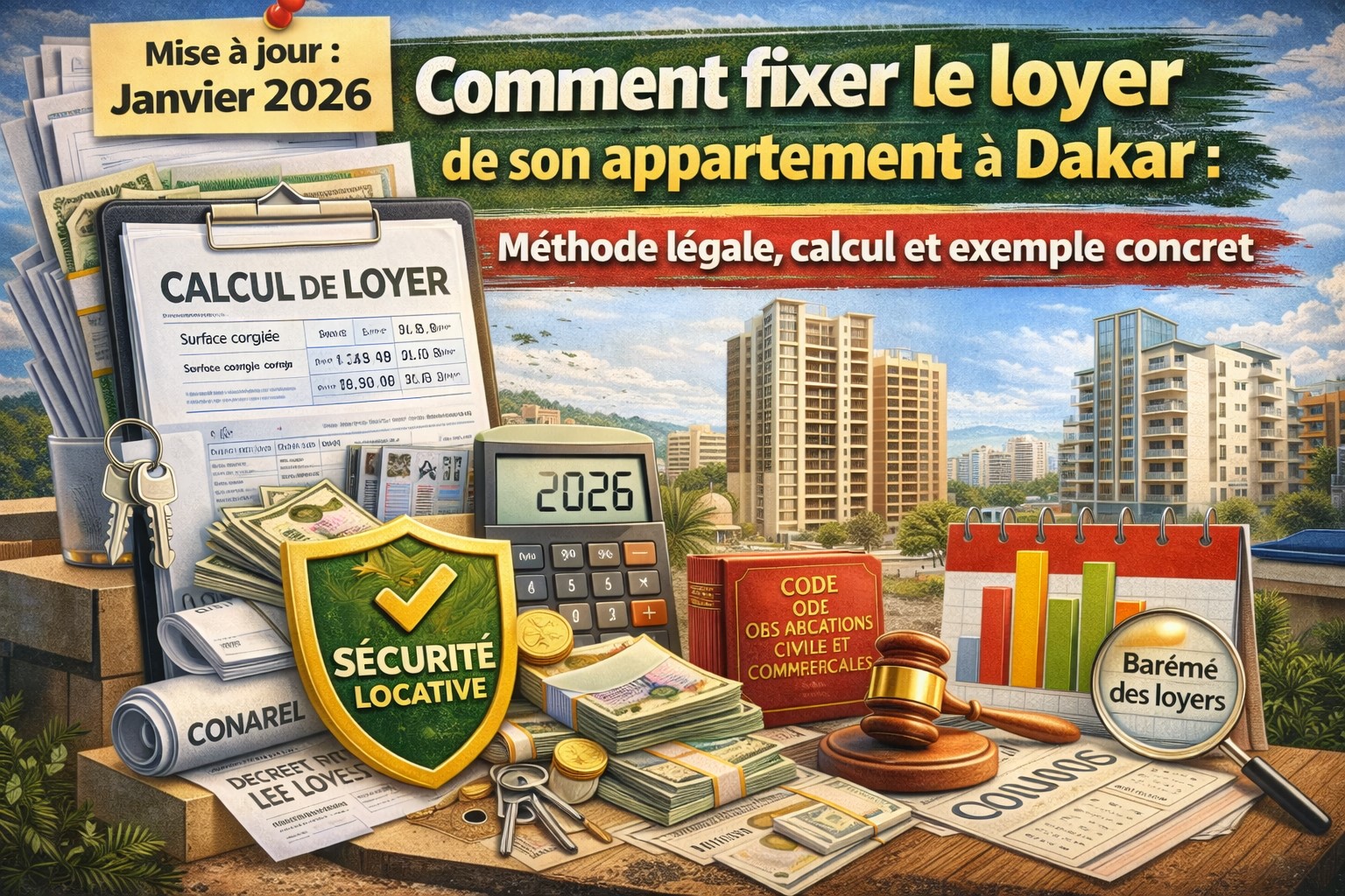 Comment fixer le loyer de son appartement à Dakar : Méthode légale, calcul et exemple concret