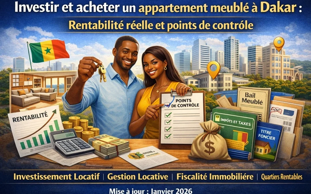 Investir et acheter un appartement meublé à Dakar : Rentabilité réelle et points de contrôle