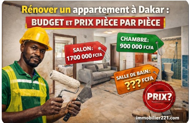 Rénover un appartement à Dakar : Budget et Prix pièce par pièce