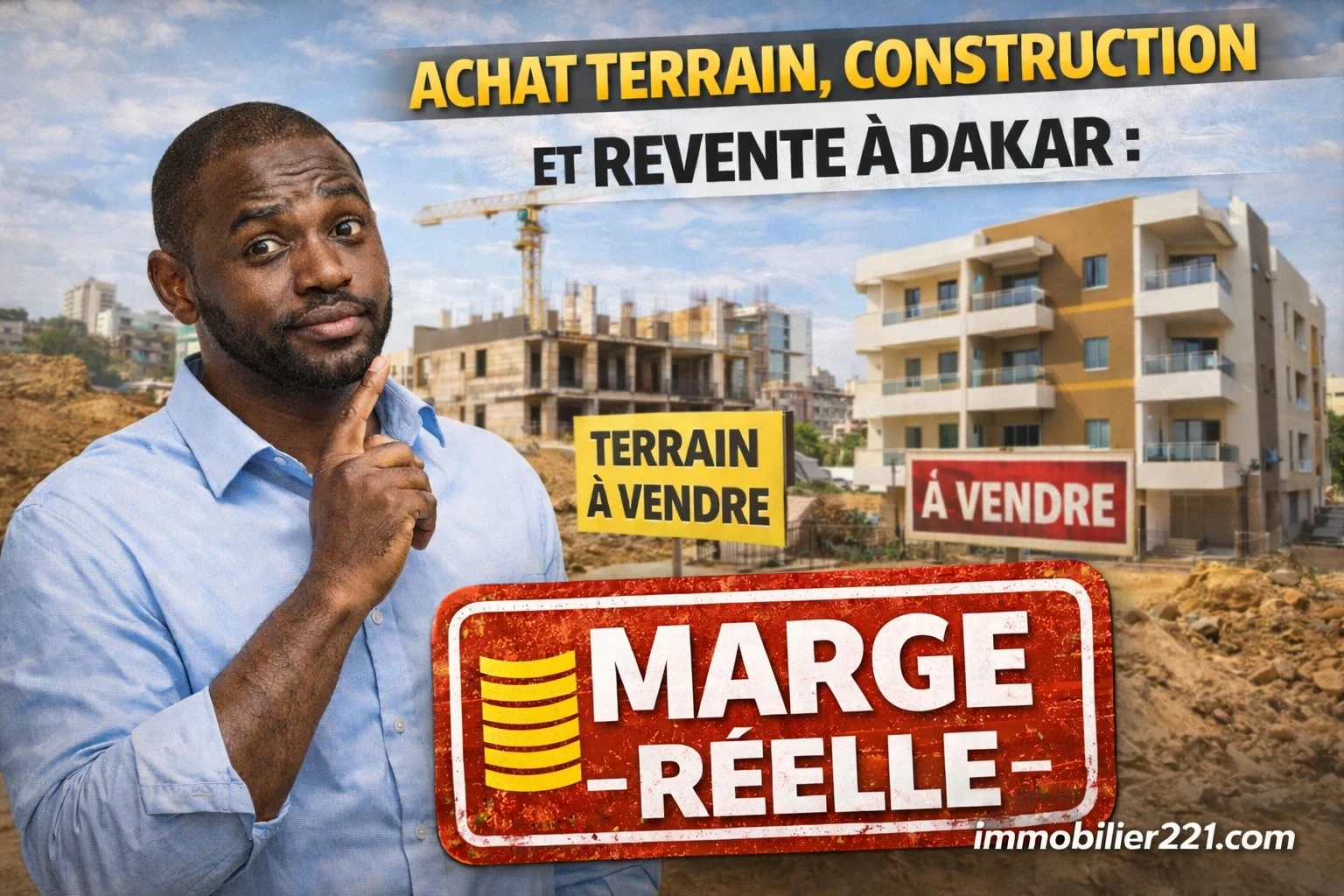 Achat terrain, construction et revente à Dakar : marge réelle