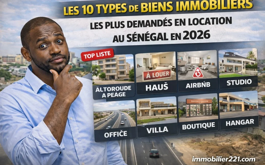 Les 10 types de biens immobiliers les plus demandés en location au Sénégal en 2026