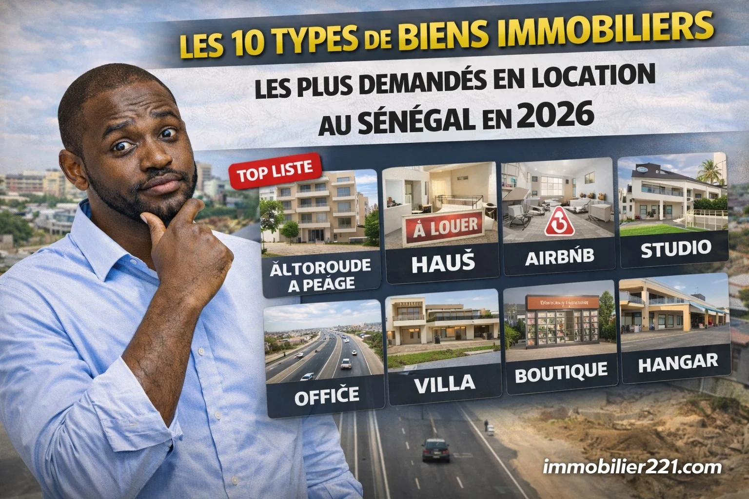 Les 10 types de biens immobiliers les plus demandés en location au Sénégal en 2026