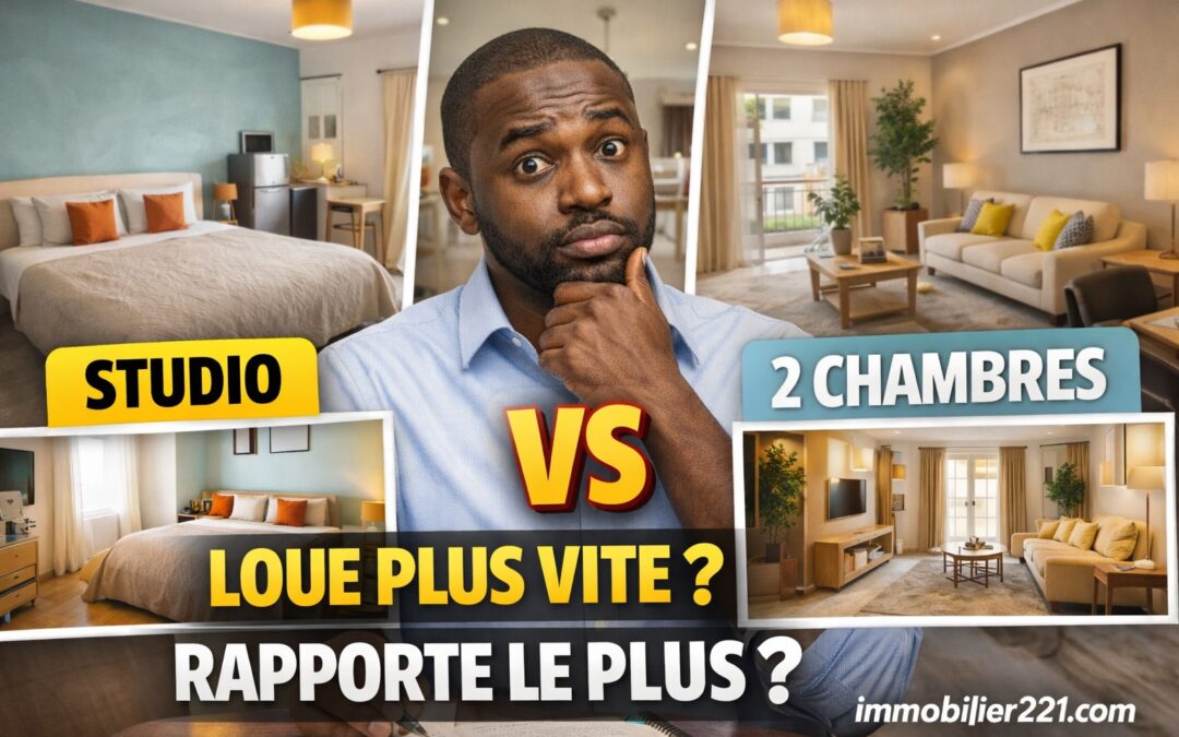 Studio ou appartement 2 chambres : lequel loue le plus vite et rapporte le plus à Dakar ?