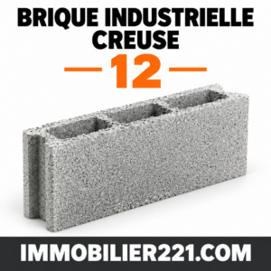 Brique industrielle creuse de 12 (12x50 & 12x40) – Devis & Livraison sur chantier au Sénégal