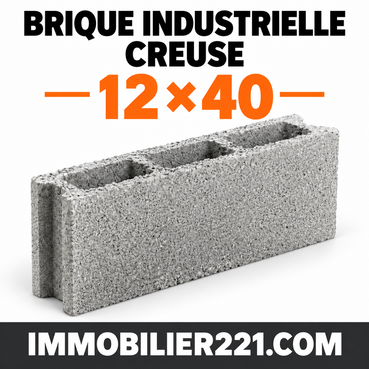 Brique industrielle creuse de 12 (12x50 & 12x40) – Devis & Livraison sur chantier au Sénégal – Image 2