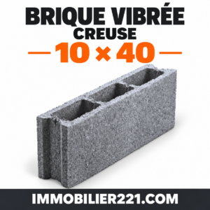 Brique vibrée creuse 10x40 au Sénégal – Brique de 10
