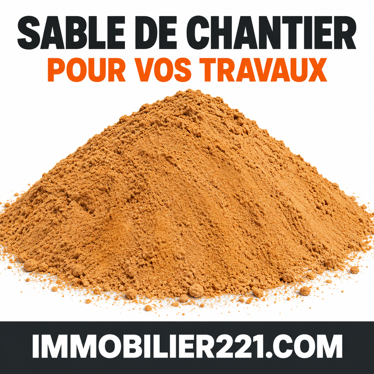 Camion de sable au Sénégal – 4, 8, 16 ou 20 m³