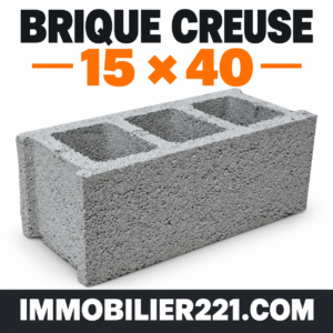 Brique vibrée creuse 15x40 au Sénégal – Brique de 15
